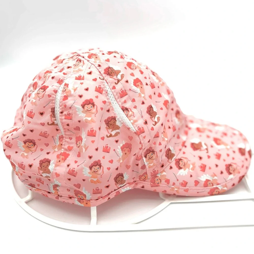 Sprints Performance Running Hat Stupid Cupid Valentine Discontinued Pink Cherubs